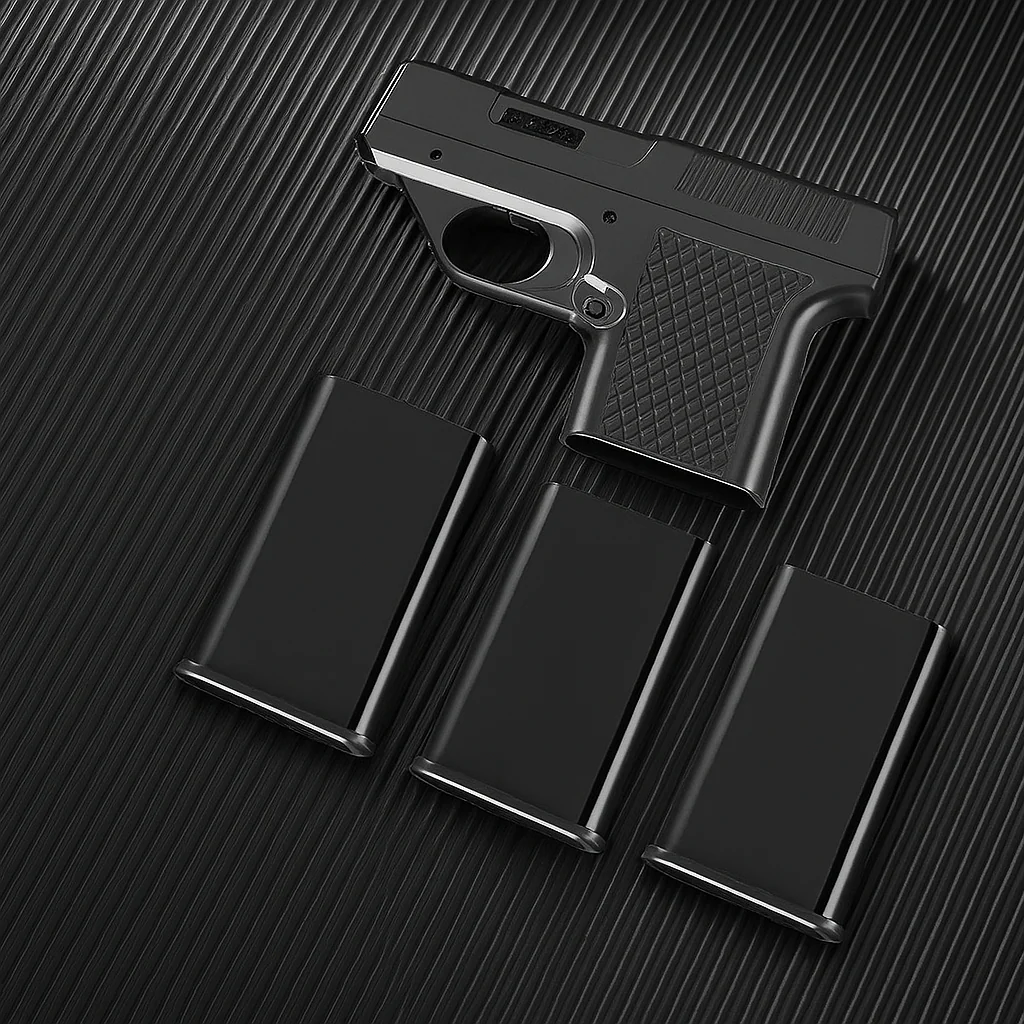 Gun Shape Secret Storage Jet Flame Lighter - Image 4