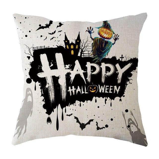 Halloween Pumpkin and Witch Printed Pillow Cases - Image 2