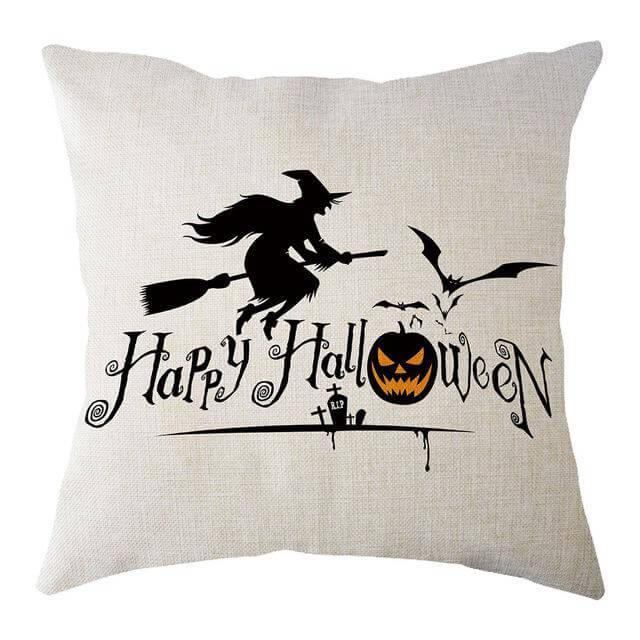 Halloween Pumpkin and Witch Printed Pillow Cases - Image 6