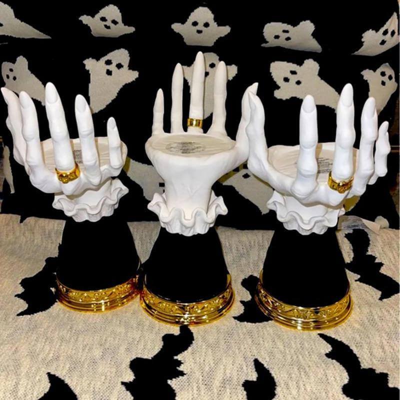 Halloween Resin Witch Hand Candle Holder - Image 4