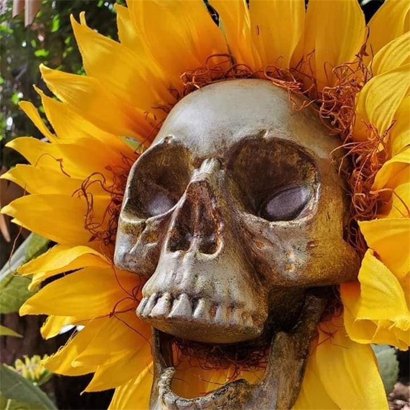Halloween Scary Sunflower Skull - Image 2