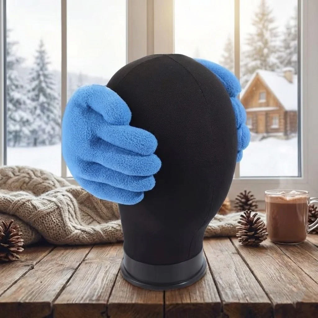Hand Shape Plush Winter Earmuff - Image 9