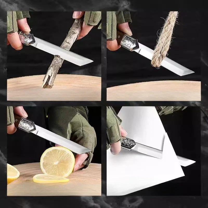 Handcrafted Japanese-Style Wooden Handle Utility Knife - Image 4