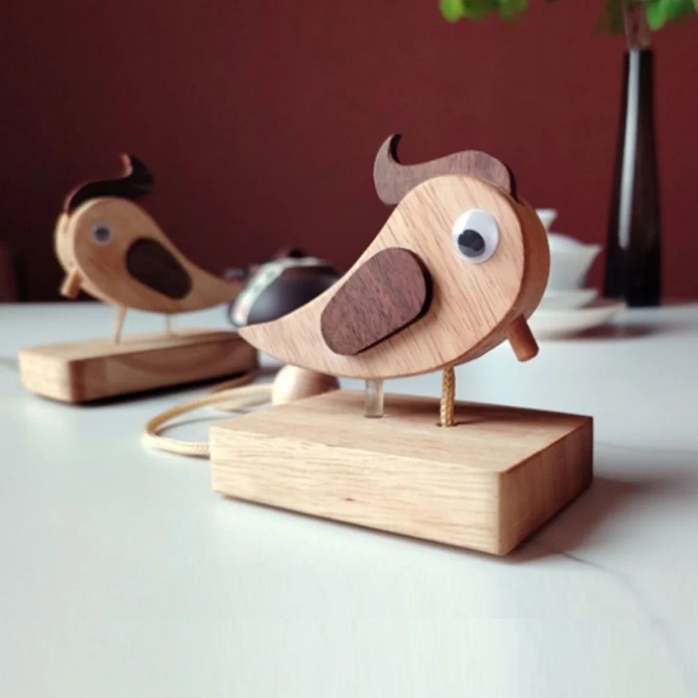 Handcrafted Woodpecker Creative Doorbell - Image 3