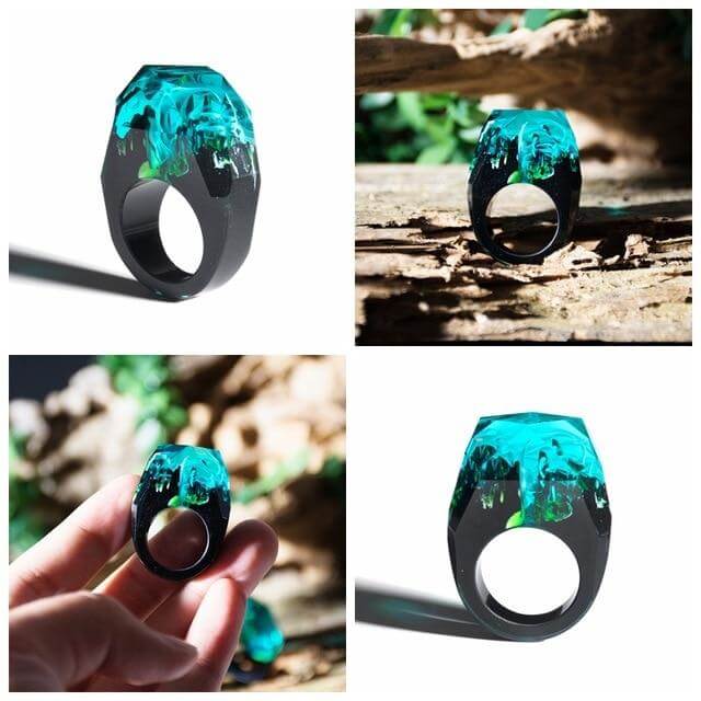 Handmade Colorful Wood Love Ring - Image 17