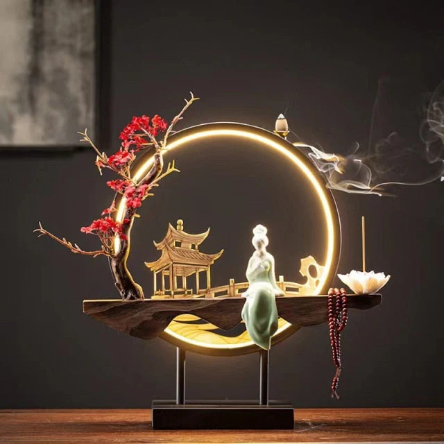 Handmade Fairy Lady Waterfall Backflow Incense Burner - Image 3