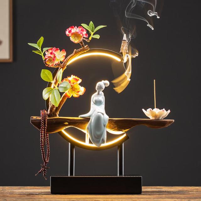Handmade Fairy Lady Waterfall Backflow Incense Burner - Image 4