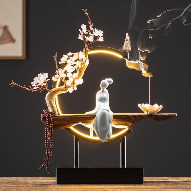 Handmade Fairy Lady Waterfall Backflow Incense Burner - Image 6