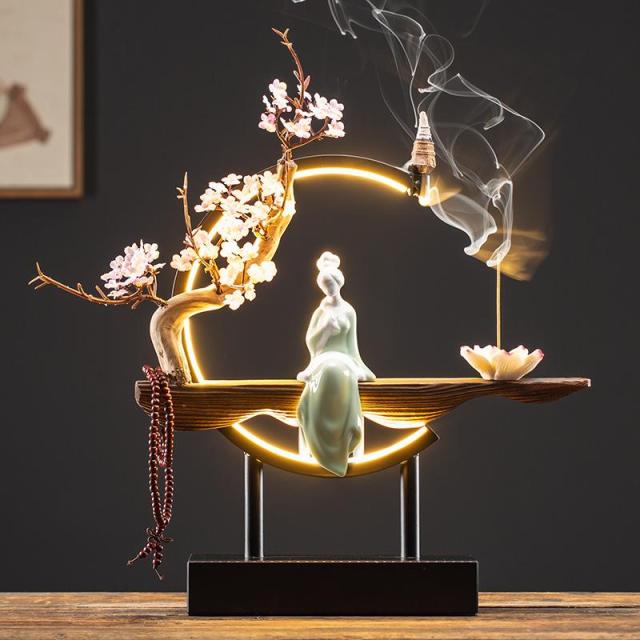 Handmade Fairy Lady Waterfall Backflow Incense Burner - Image 8