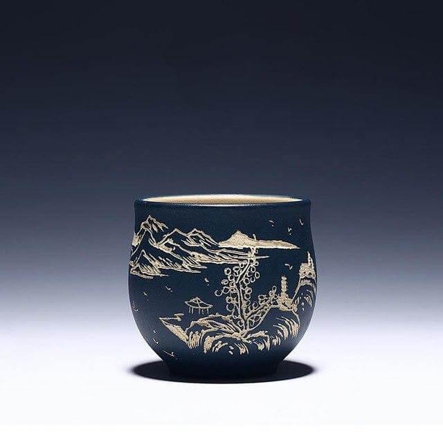Handmade Landscape Pattern Chinese Tea Cup - Image 3