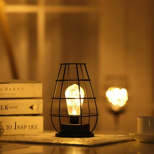 Handmade LED Iron Lunar Lamp - Image 11