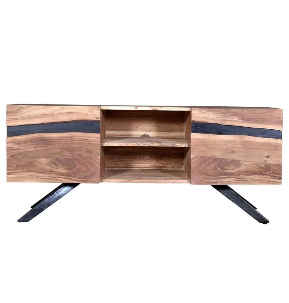 Handmade Mid-Century Wooden Tv Stand