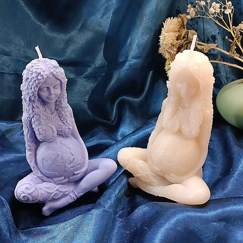 Handmade Mother Earth Candle Mold - Image 4