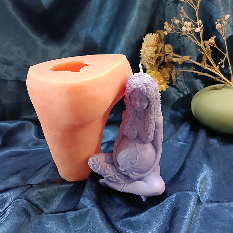 Handmade Mother Earth Candle Mold - Image 5