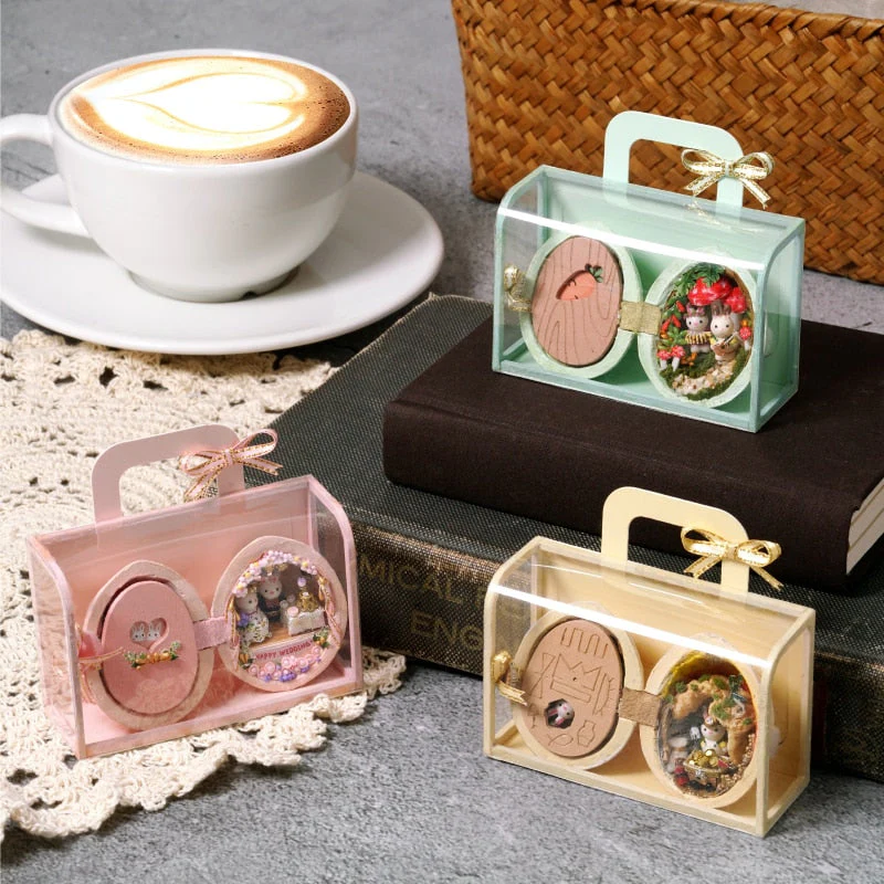 Handmade Wooden Miniature Walnut Dollhouse - Image 11