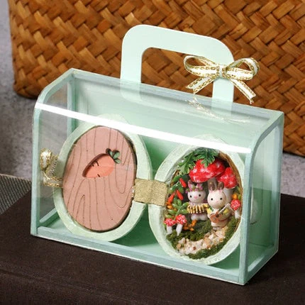 Handmade Wooden Miniature Walnut Dollhouse - Image 7