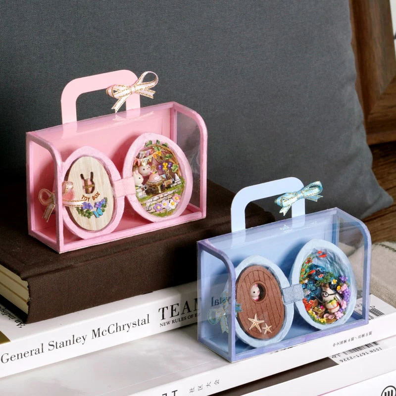 Handmade Wooden Miniature Walnut Dollhouse - Image 9