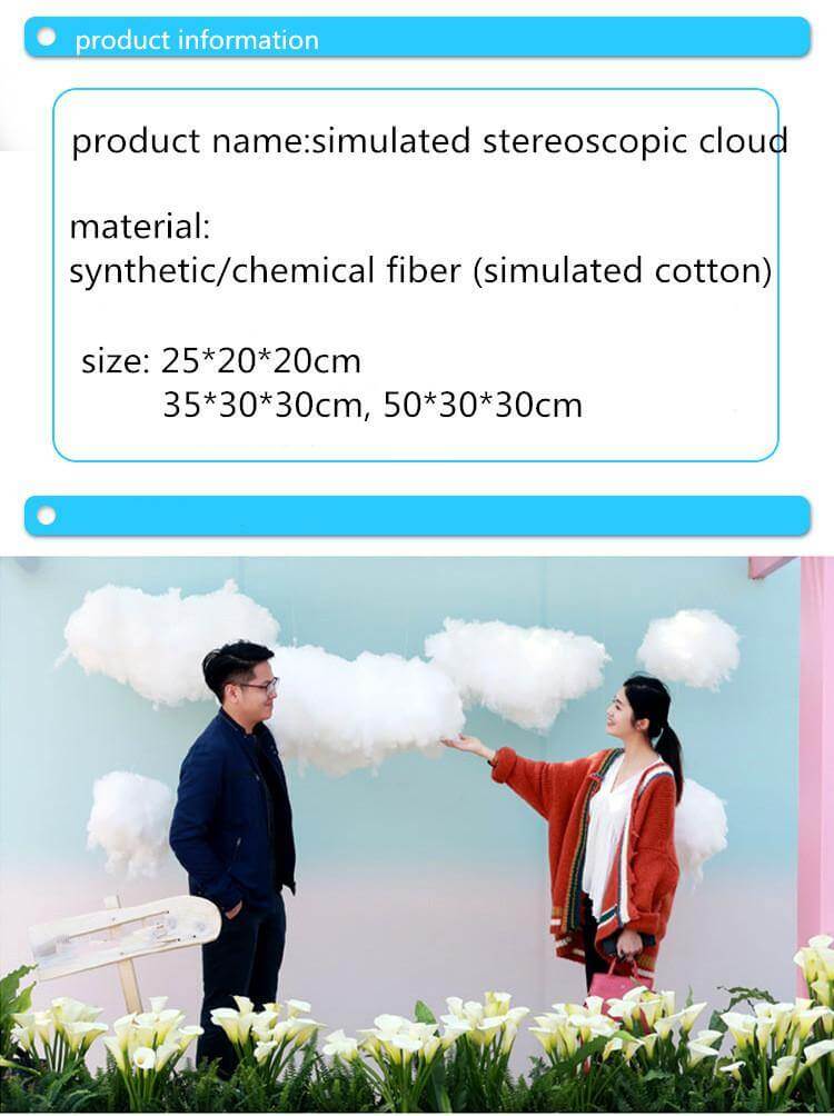 Hanging White Cotton Cloud - Image 4