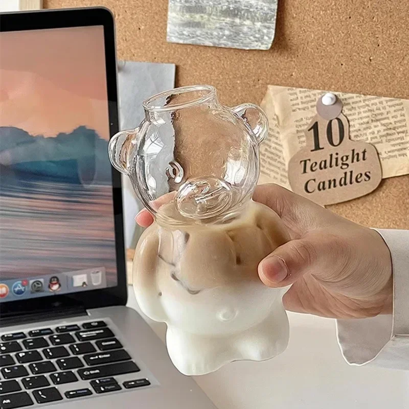 Happy Bear Glass Coffee Mug - Image 4