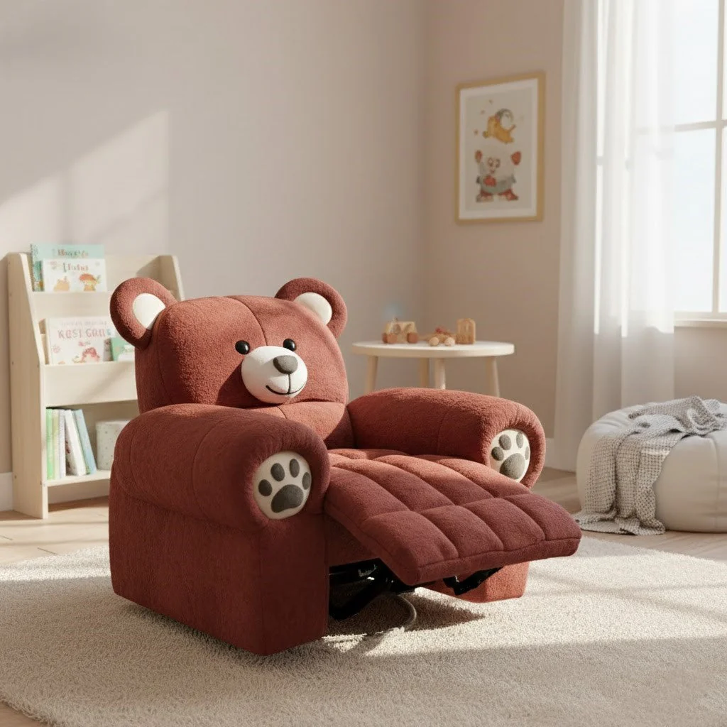 Happy Bear Plush Electric Comfort Recliner Chair - Image 3