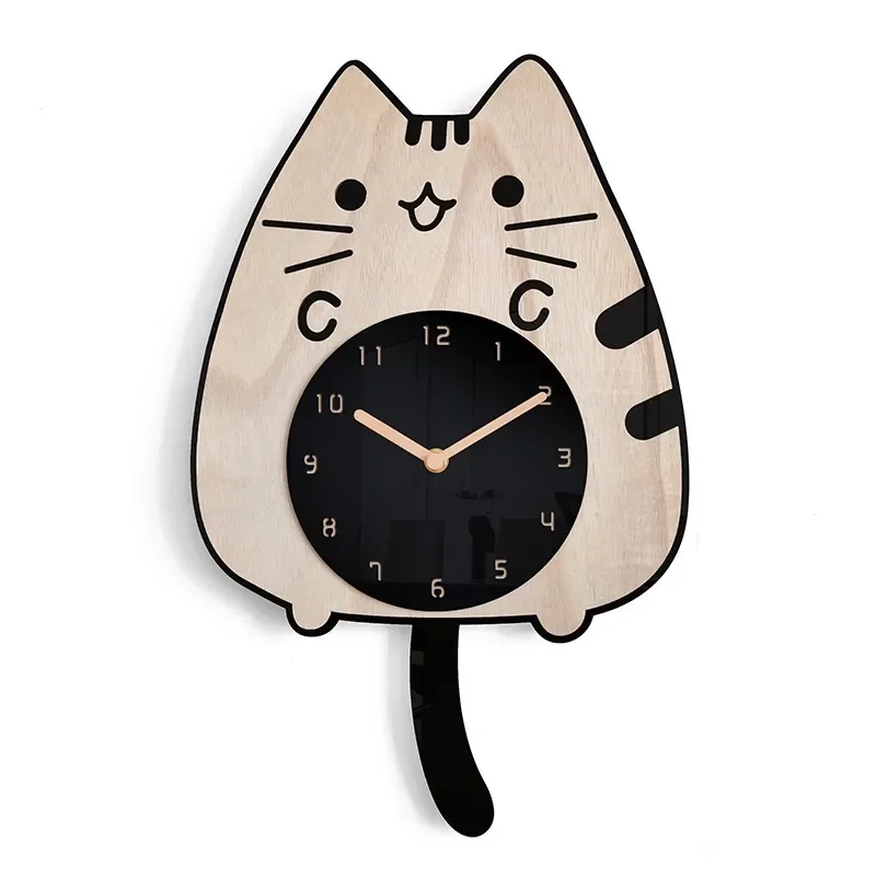 Happy Curious Cat Wall Clock - Image 2