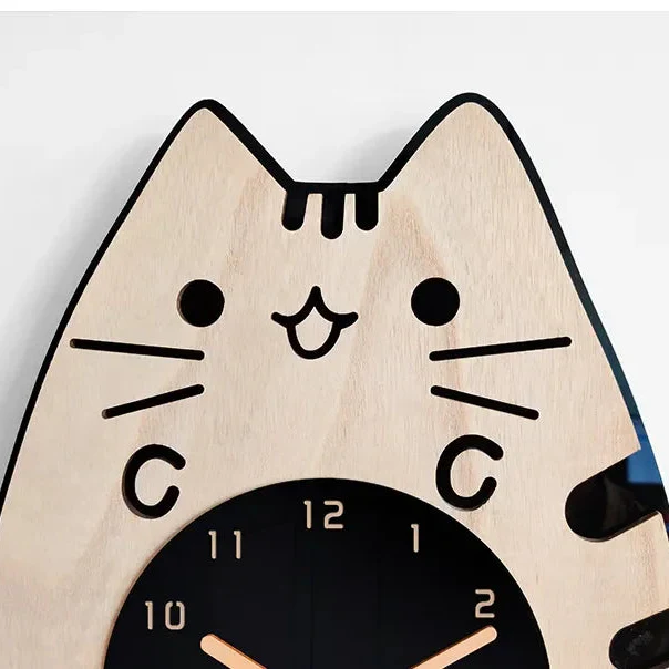 Happy Curious Cat Wall Clock - Image 6