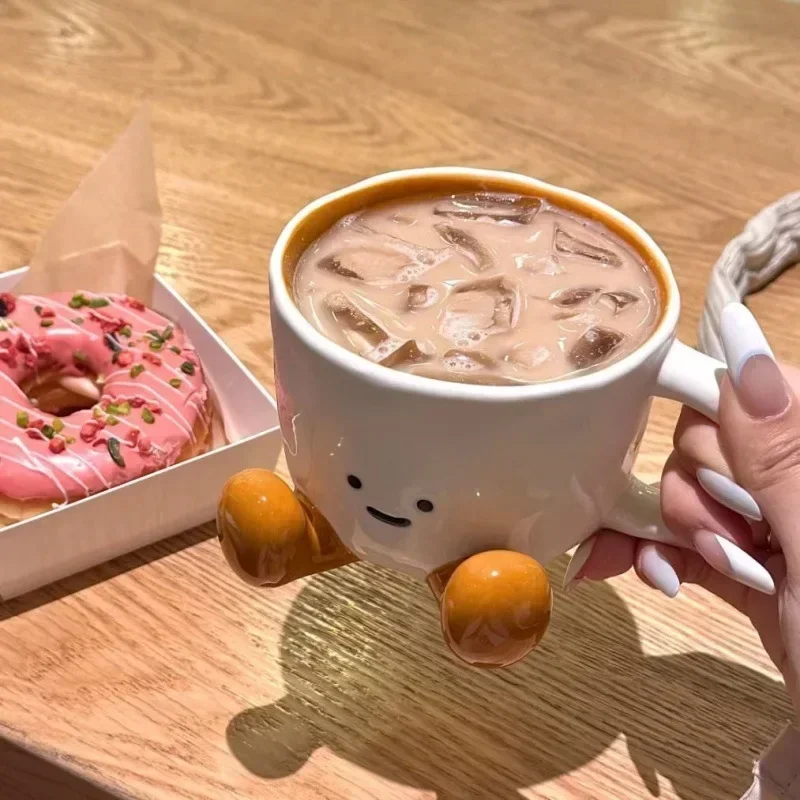 Happy Cute Face Ceramic Mug - Image 4