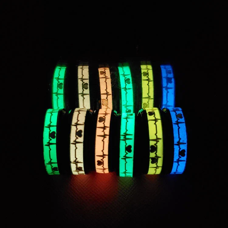 Heart Beat Titanium Steel Couple Rings - Image 4