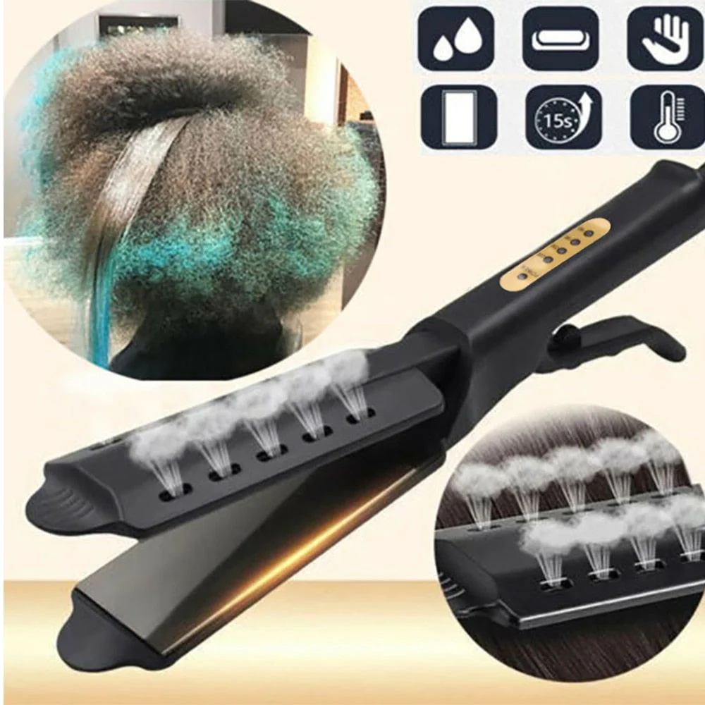 Heat Flex Adjustable Ceramic Iron Hair Styling Straightener - Image 2