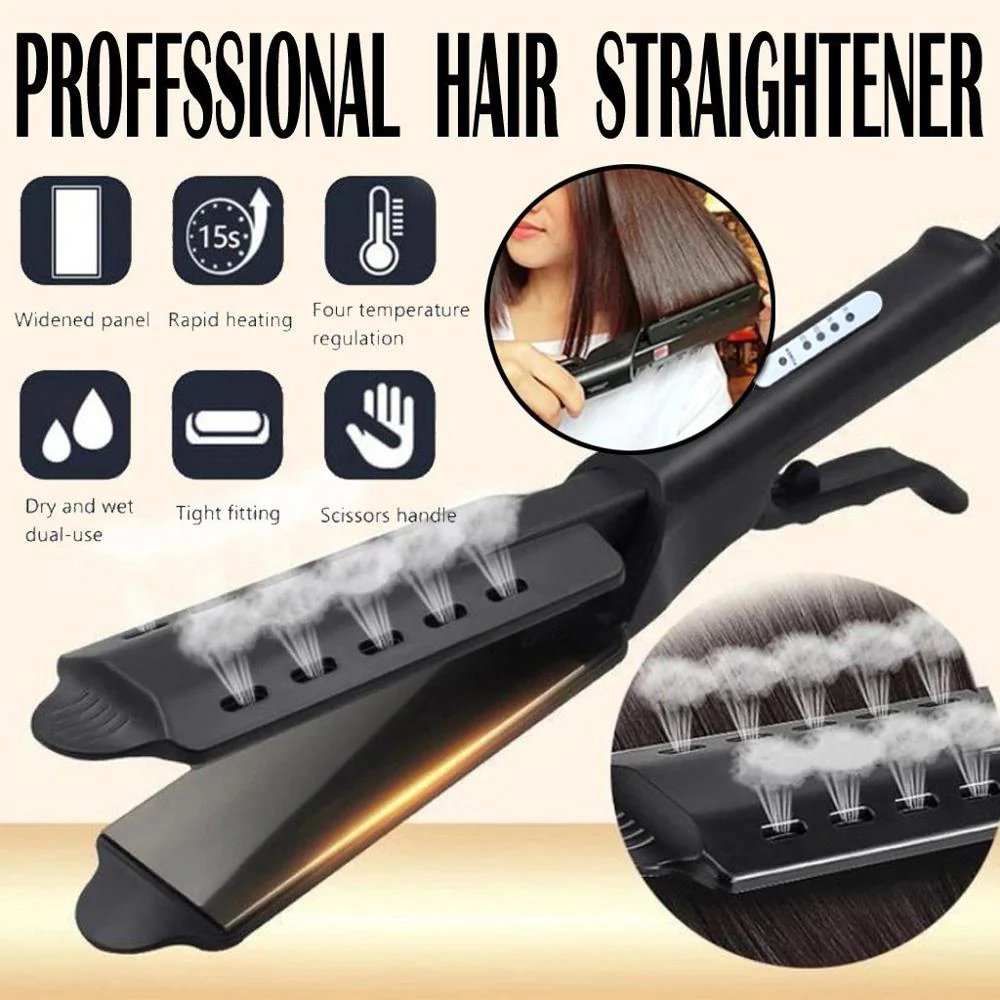 Heat Flex Adjustable Ceramic Iron Hair Styling Straightener - Image 6