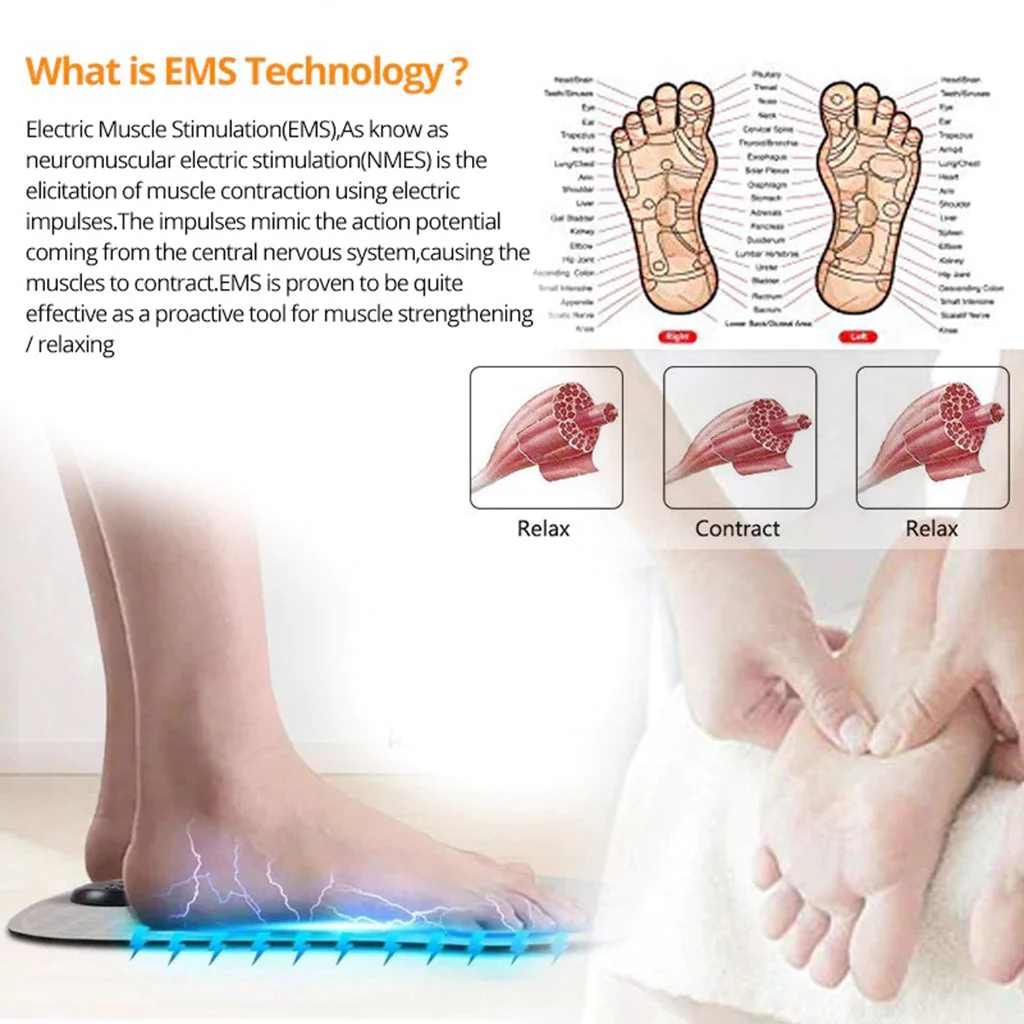 Heated Electric EMS Foot Muscle Stimulator Massager - Image 4