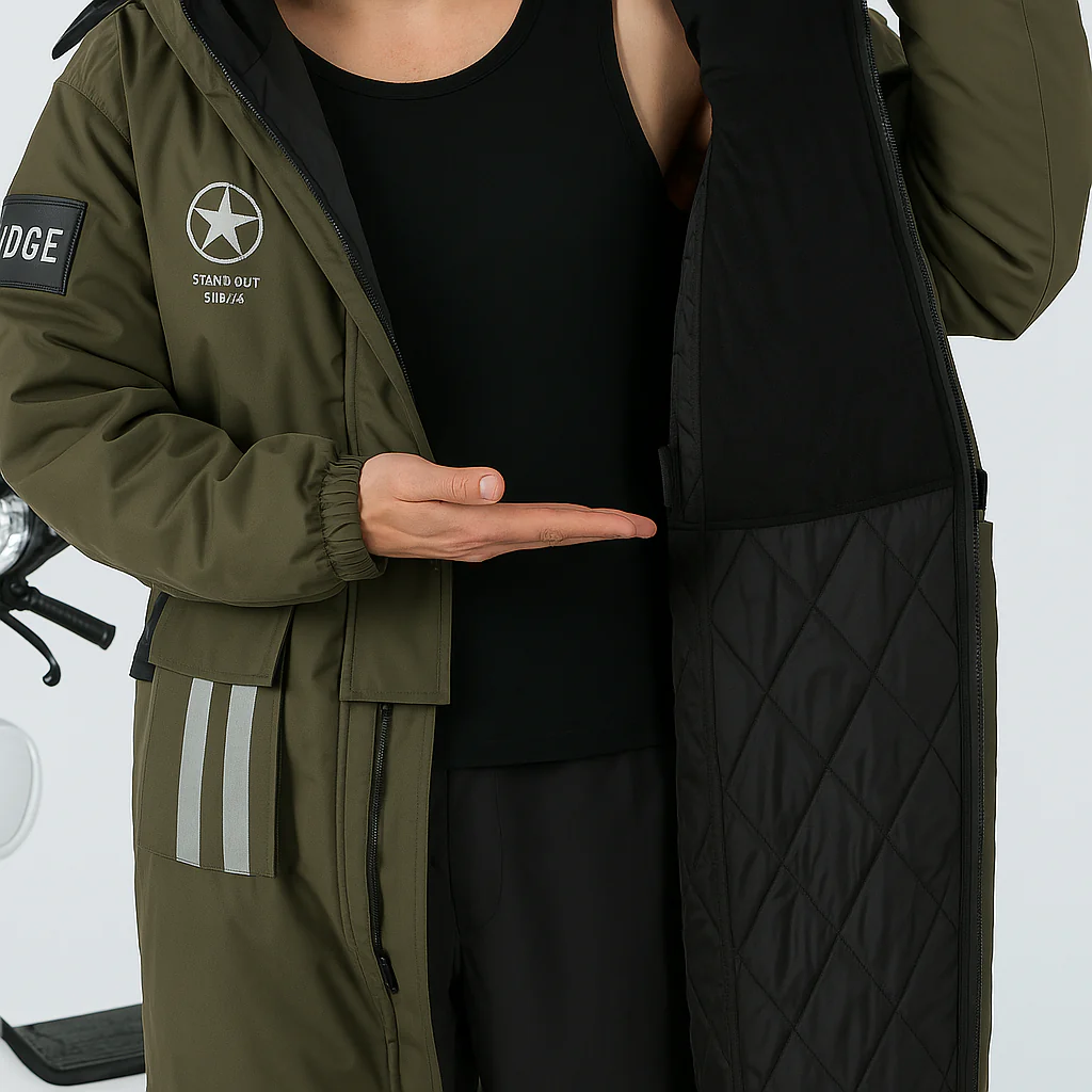 Heavy-Duty Coldproof Full Body Motorcycle Suit - Image 2