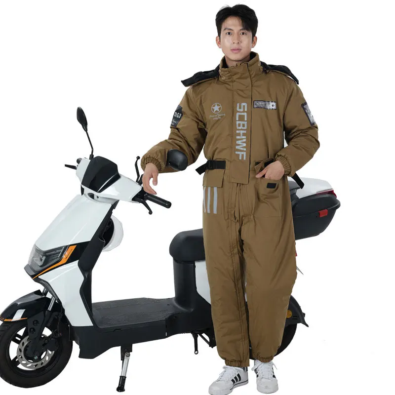 Heavy-Duty Coldproof Full Body Motorcycle Suit - Image 9