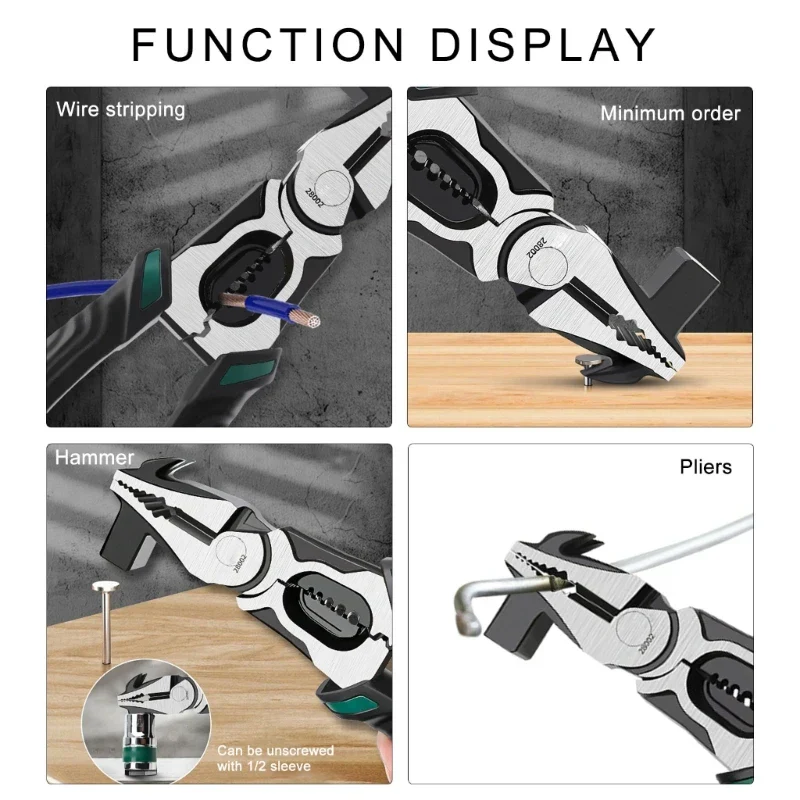 Heavy-Duty Industrial Precision Multifunctional Pliers Hammer - Image 3