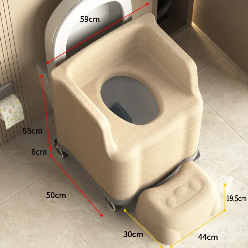 Heavy-Duty Portable Potty Seat Toilet Chair - Image 6