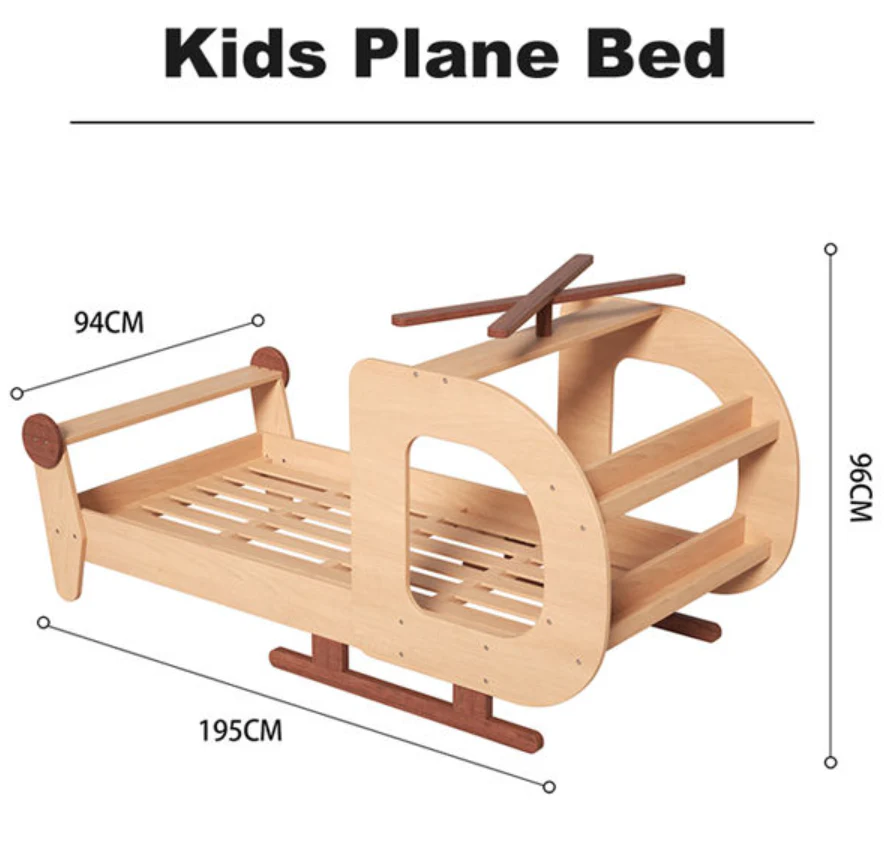Helicopter Inspired Premium Wooden Built-in Storage Kids Bed - Image 6