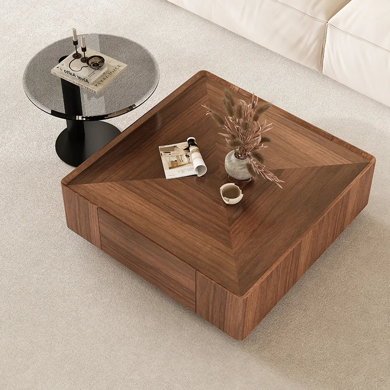 Hidden Drawers Elegant Italian Style Coffee Table - Image 4