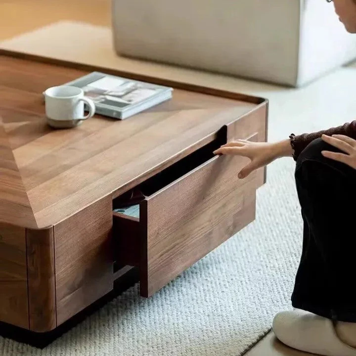 Hidden Drawers Elegant Italian Style Coffee Table - Image 9