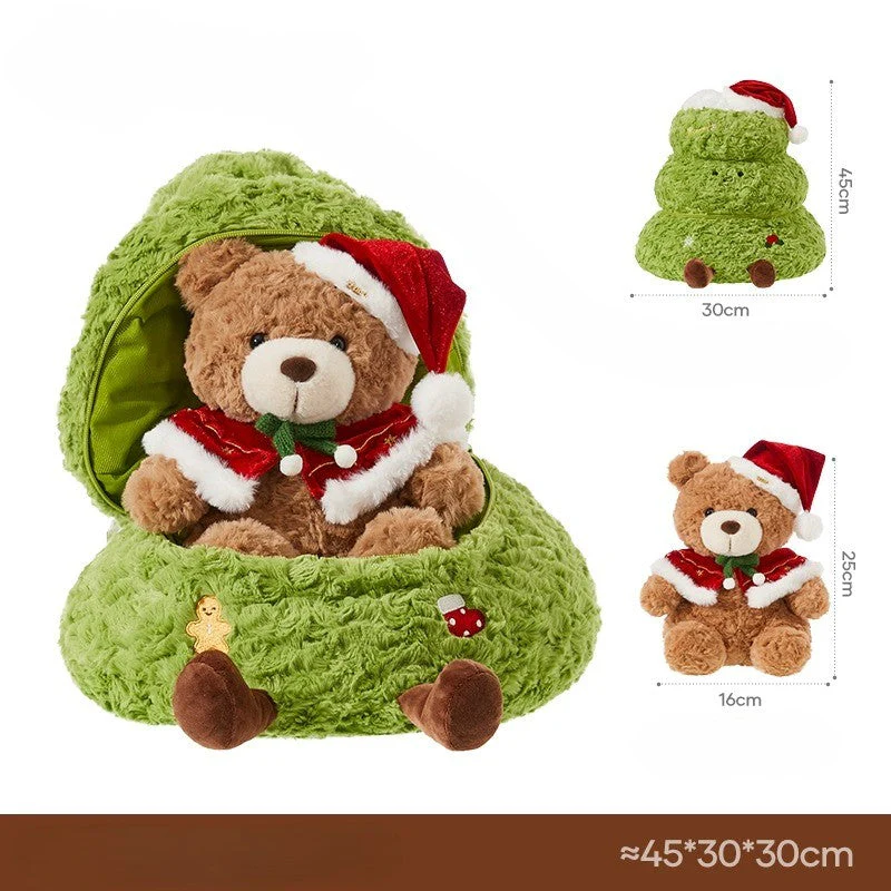 Hidden Surprise Christmas Tree Plush Bear - Image 10