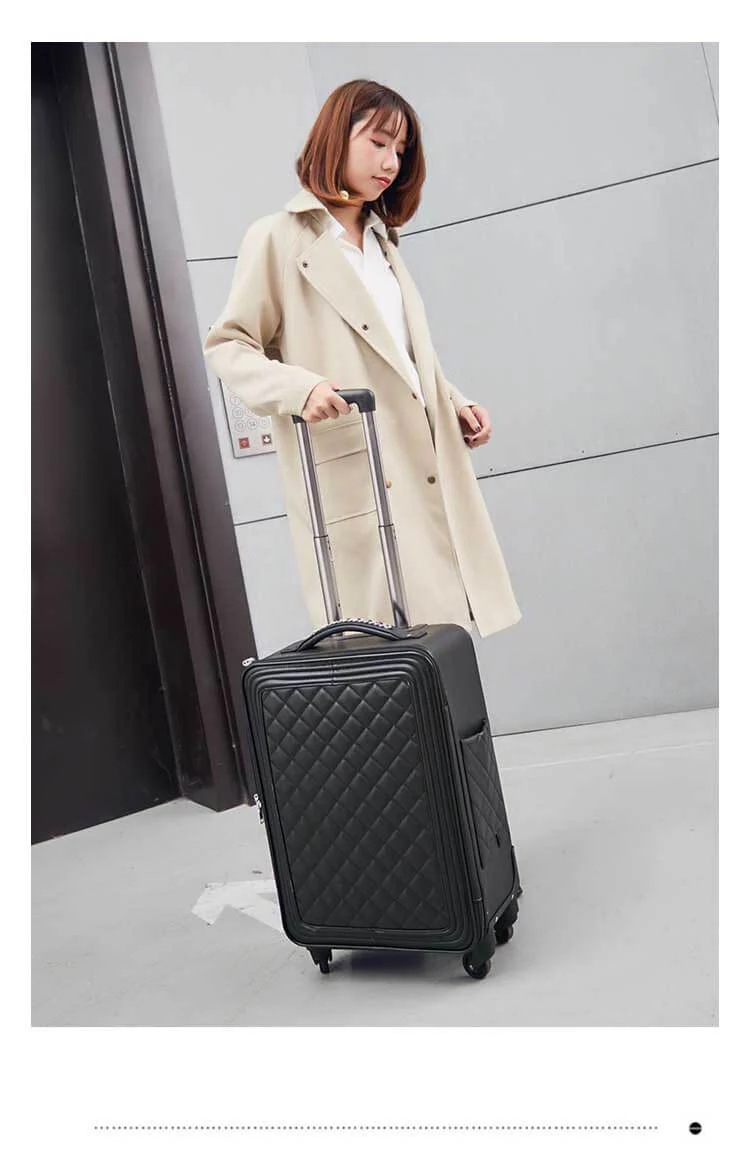 High Capacity Luxury Retro PU Leather Suitcases - Image 16