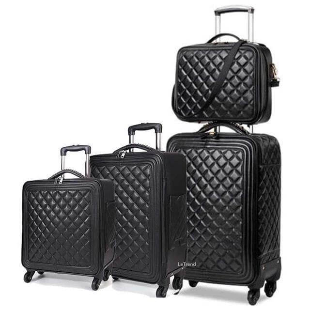 High Capacity Luxury Retro PU Leather Suitcases - Image 3