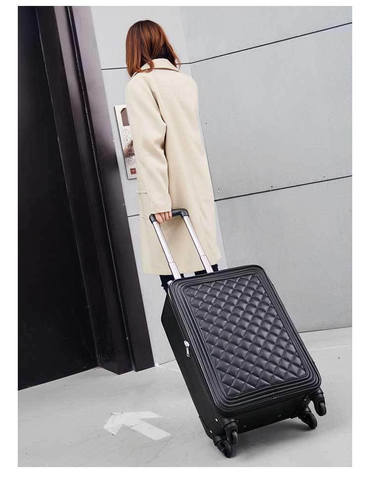 High Capacity Luxury Retro PU Leather Suitcases - Image 9