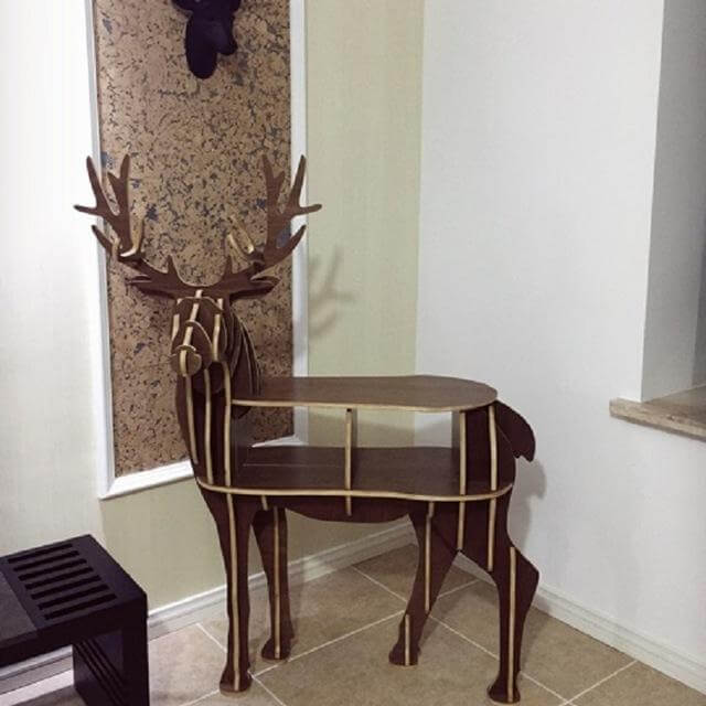 High-end Wooden Reindeer Puzzle Table - Image 7