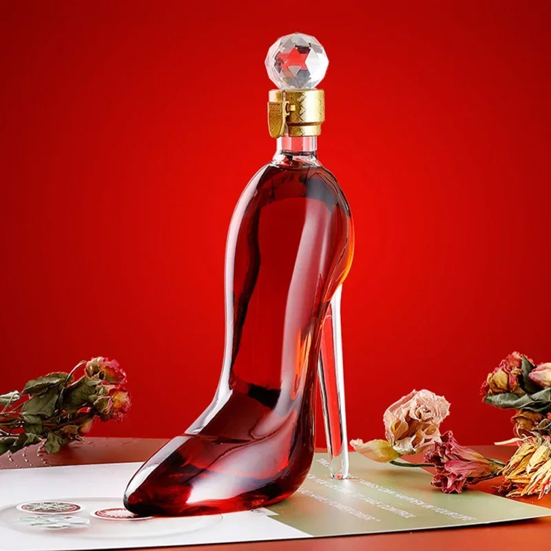 High Heel Fancy Glass Wine Decanter - Image 2