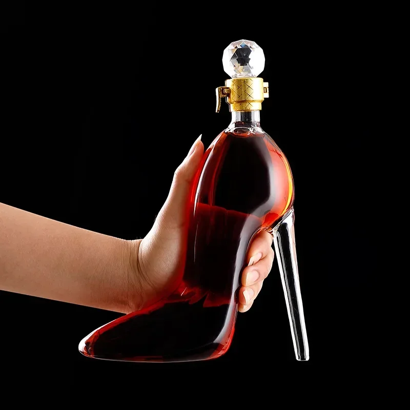 High Heel Fancy Glass Wine Decanter - Image 3