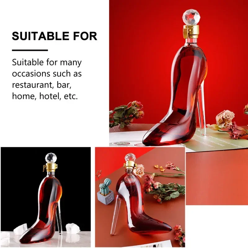 High Heel Fancy Glass Wine Decanter - Image 5