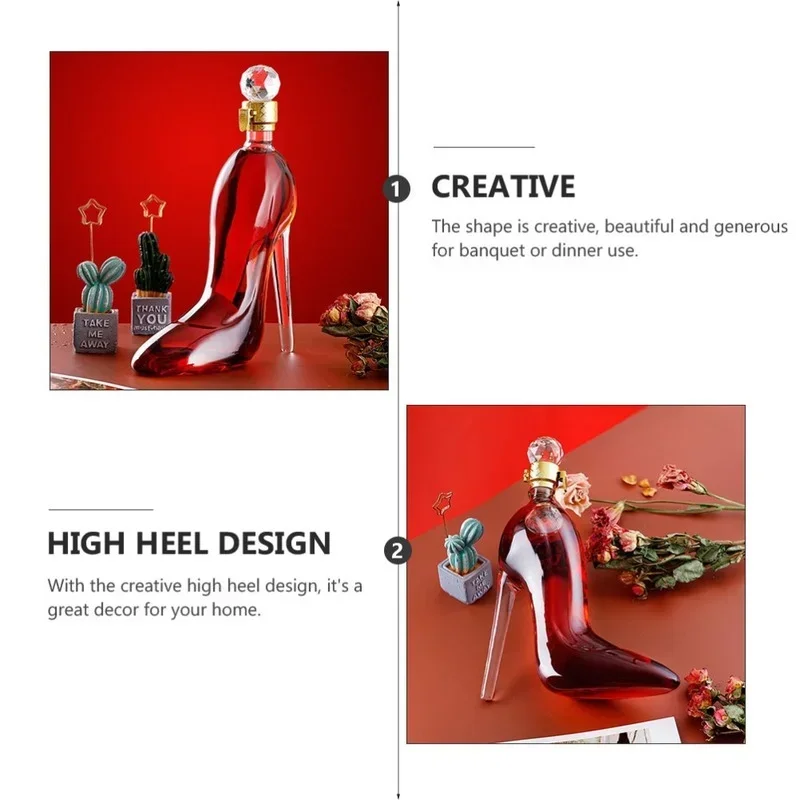 High Heel Fancy Glass Wine Decanter - Image 7