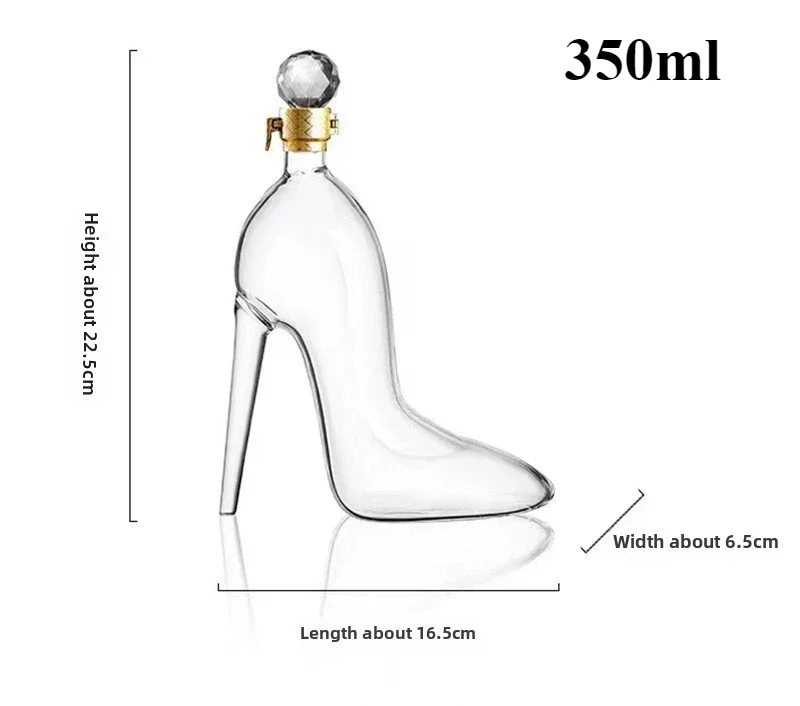 High Heel Fancy Glass Wine Decanter - Image 9