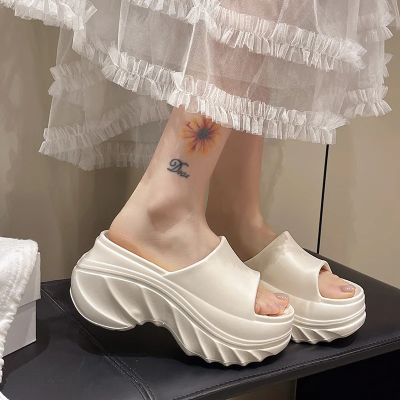 High Heel Soft Sole Platform Slippers - Image 5