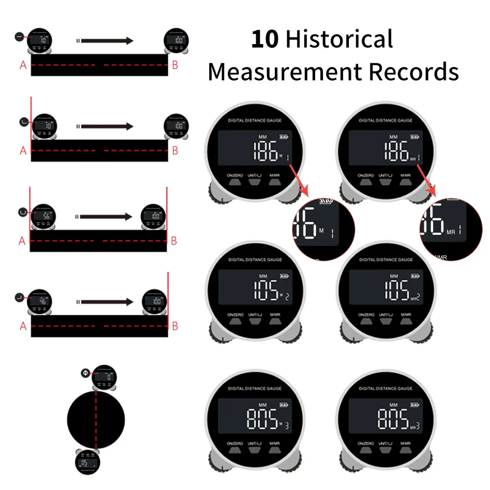 High Precision LCD Display Rechargeable Digital Ruler - Image 5